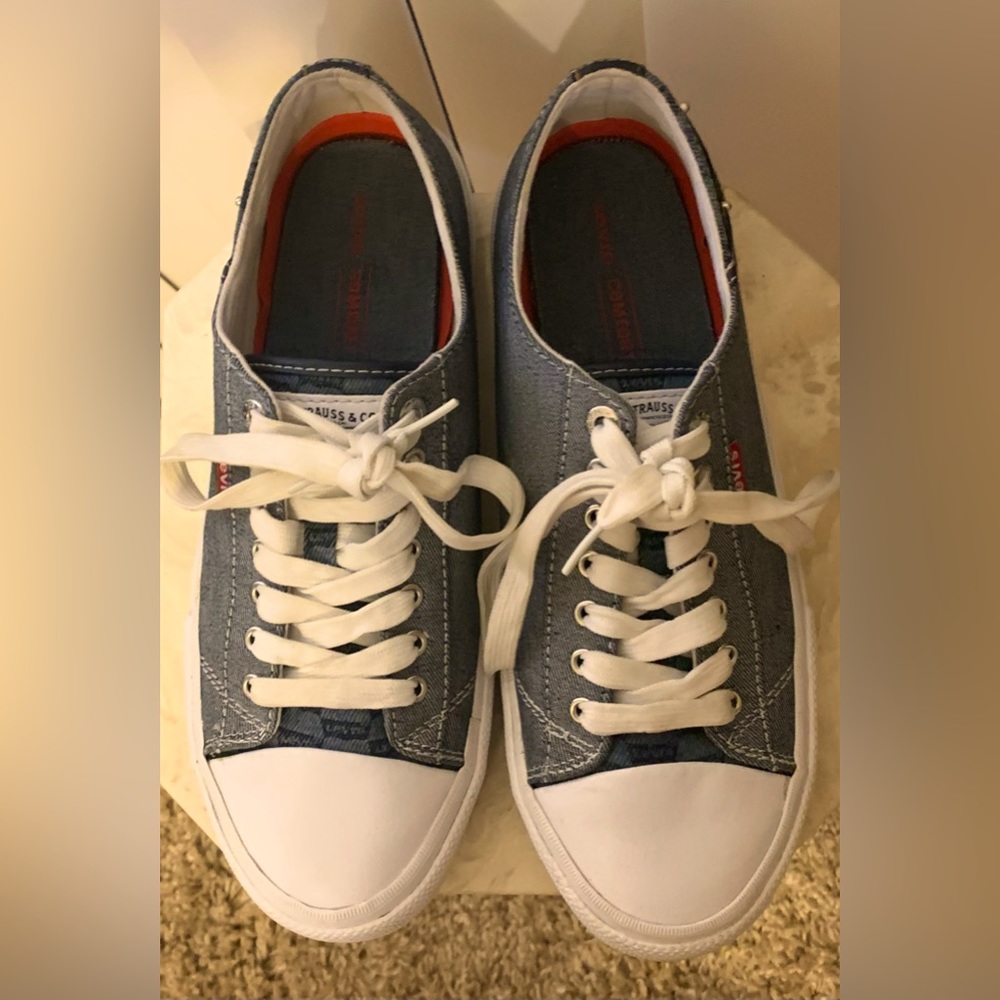Levi Strauss Blue Denim Sneakers, Men's Size 8